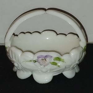 Westmoreland Milk Glass Split-Handle Dish / Bowl - Vintage